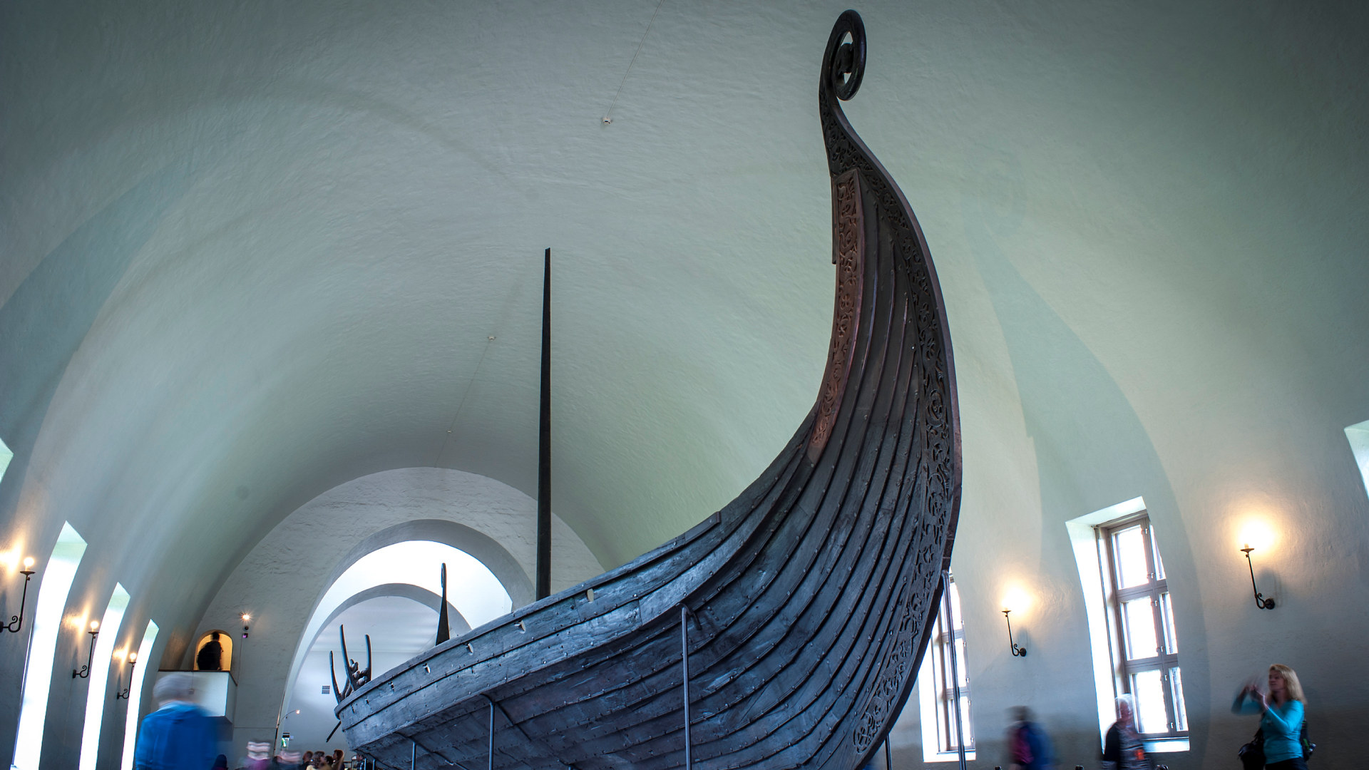 Image from the Viking Feast held at the historical Lofotr Viking Museum