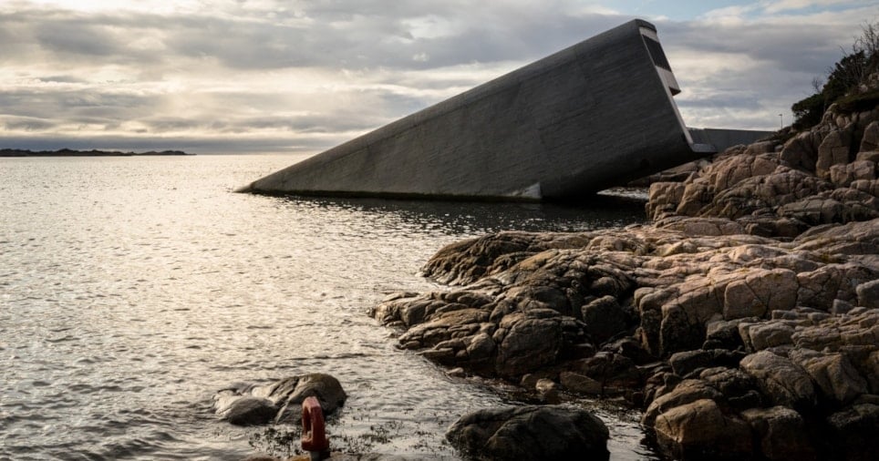Her ser du Under i Lindesnes, Europas første undersjøiske restaurant